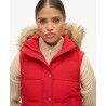 Superdry Everest Faux Fur Puffer Gilet - Bezrękawnik damski | Hardloop