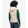 Superdry Hooded Microfibre Padded Gilet - Dámská péřova bez rukávů | Hardloop