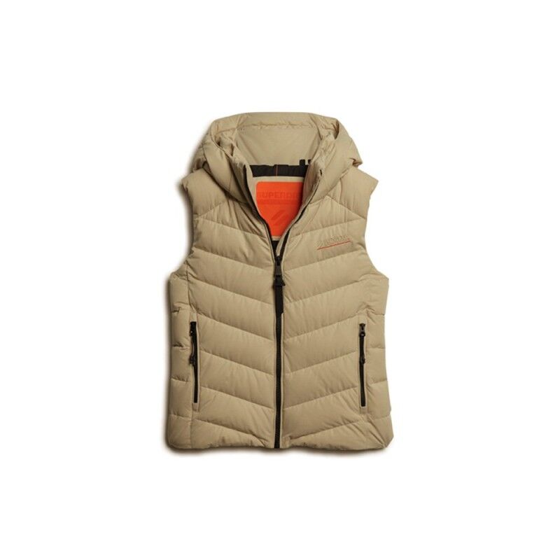 Superdry Hooded Microfibre Padded Gilet - Syntetiske veste - Damer | Hardloop