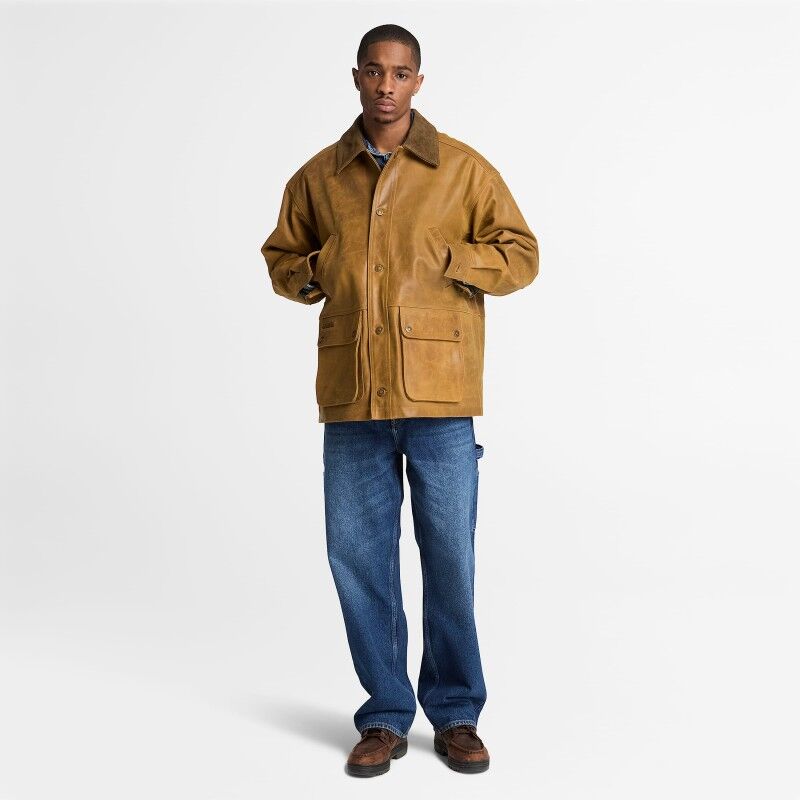 Timberland Leather Field Coat - Jas - Heren | Hardloop