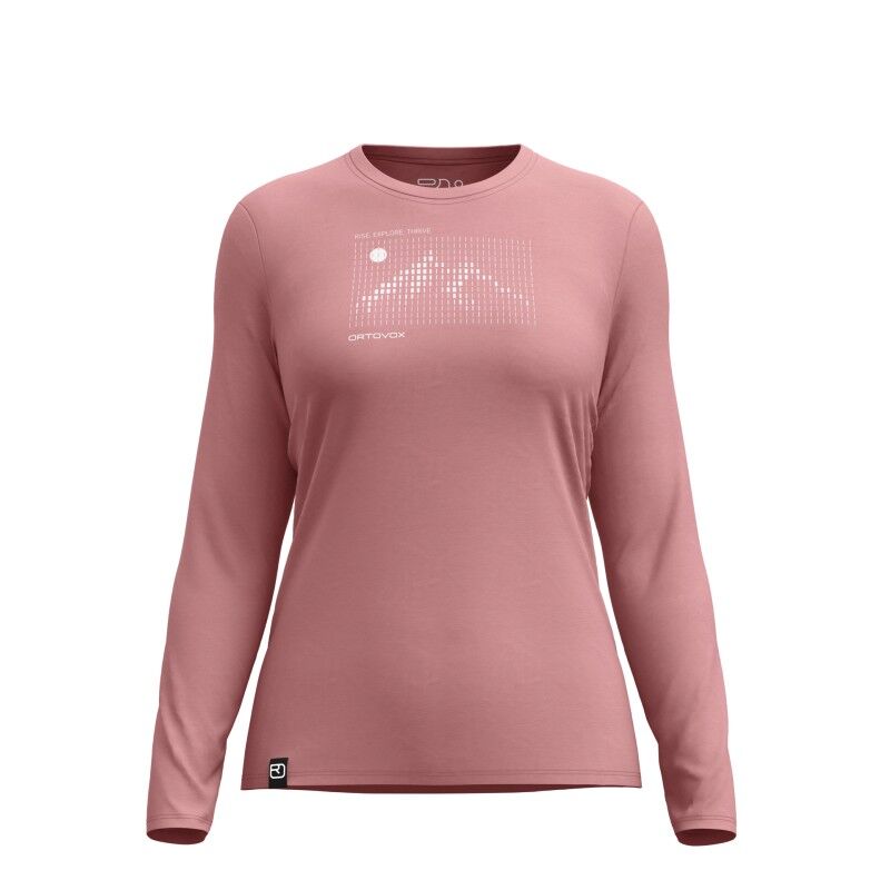 185 Merino Sunrise Ls W - T-shirt en laine mérinos femme