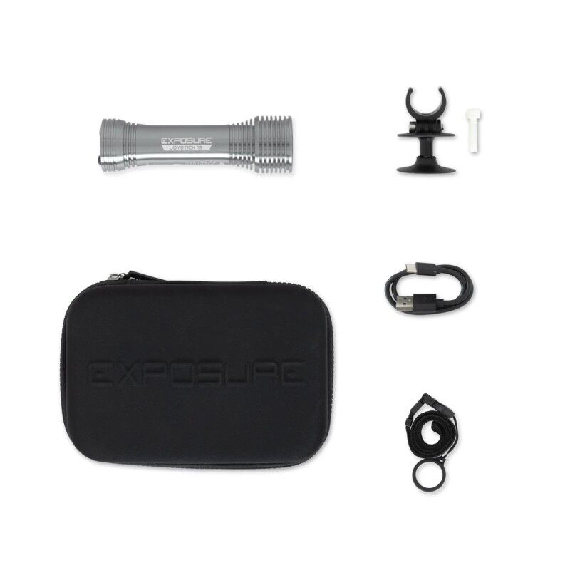 Exposure Lights Joystick 18 - with Helmet & HB mount - USB-C - Lampe avant vélo | Hardloop
