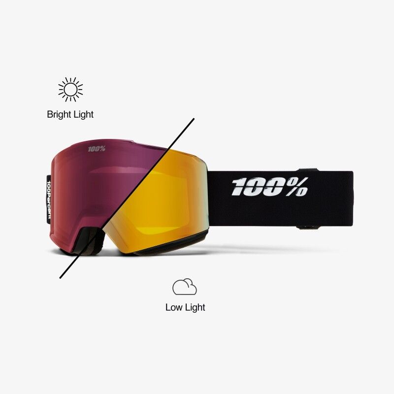 100% Norg Photochromic Cat 1-4 - Máscara ski | Hardloop