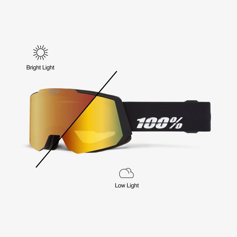 100% Snowcraft Photochromic Cat 1-4 - Máscara ski | Hardloop