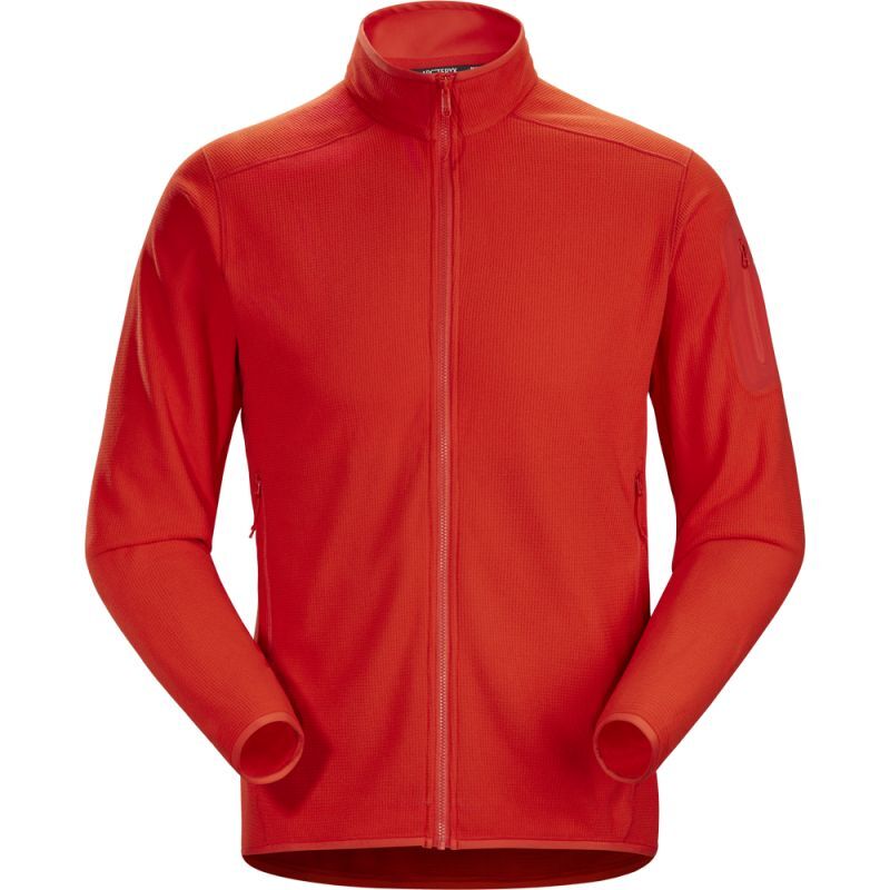 ARC’TERYX DELTA LT JERSEY FLEECE ORANGE Arcteryx DELTA LT ZIP NECK MEN'S Orange Grid Thermal Fleece