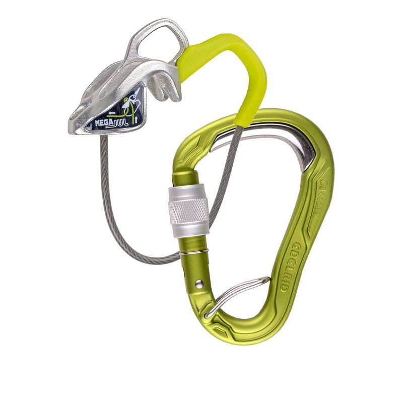 Edelrid Megal Jul Belay Kit Bulletproof Screw Auto Braking Belay Device Oasis