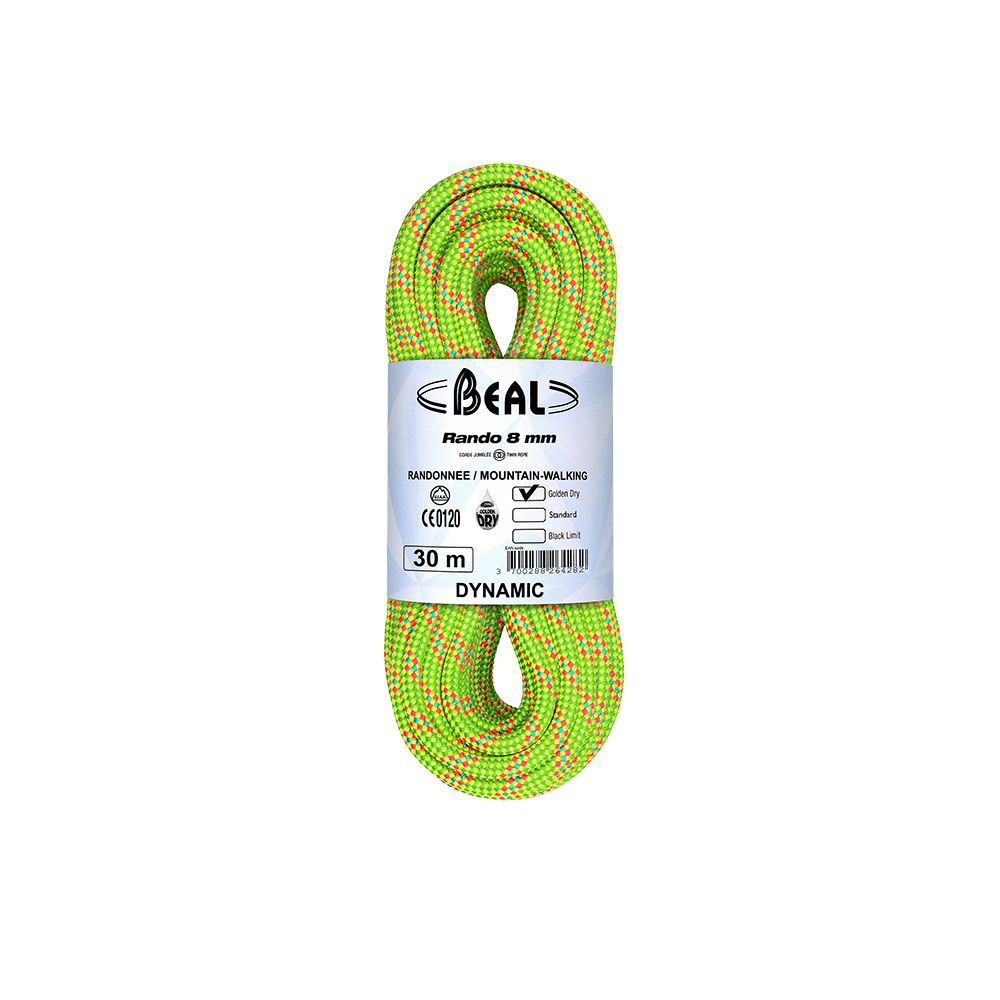 Beal Rando 8mm Golden Dry - Lezecké lano | Hardloop