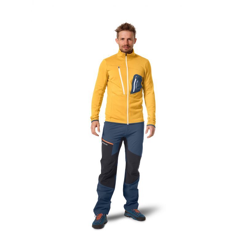 Ortovox Fleece Grid Jacket - Bluza polarowa meska | Hardloop