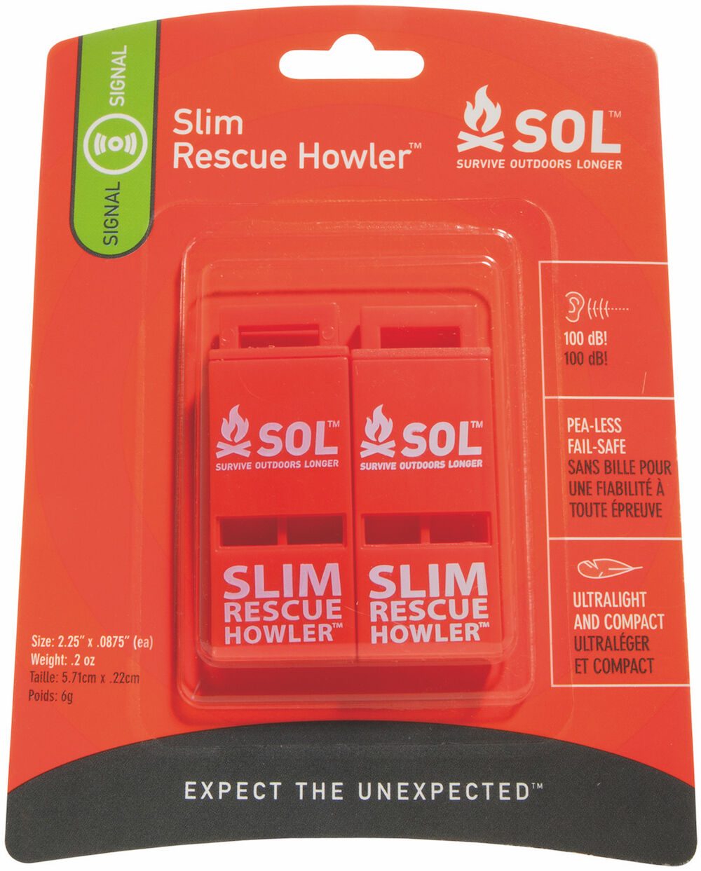 Sol Slim Rescue Howler 2 Pack | Hardloop