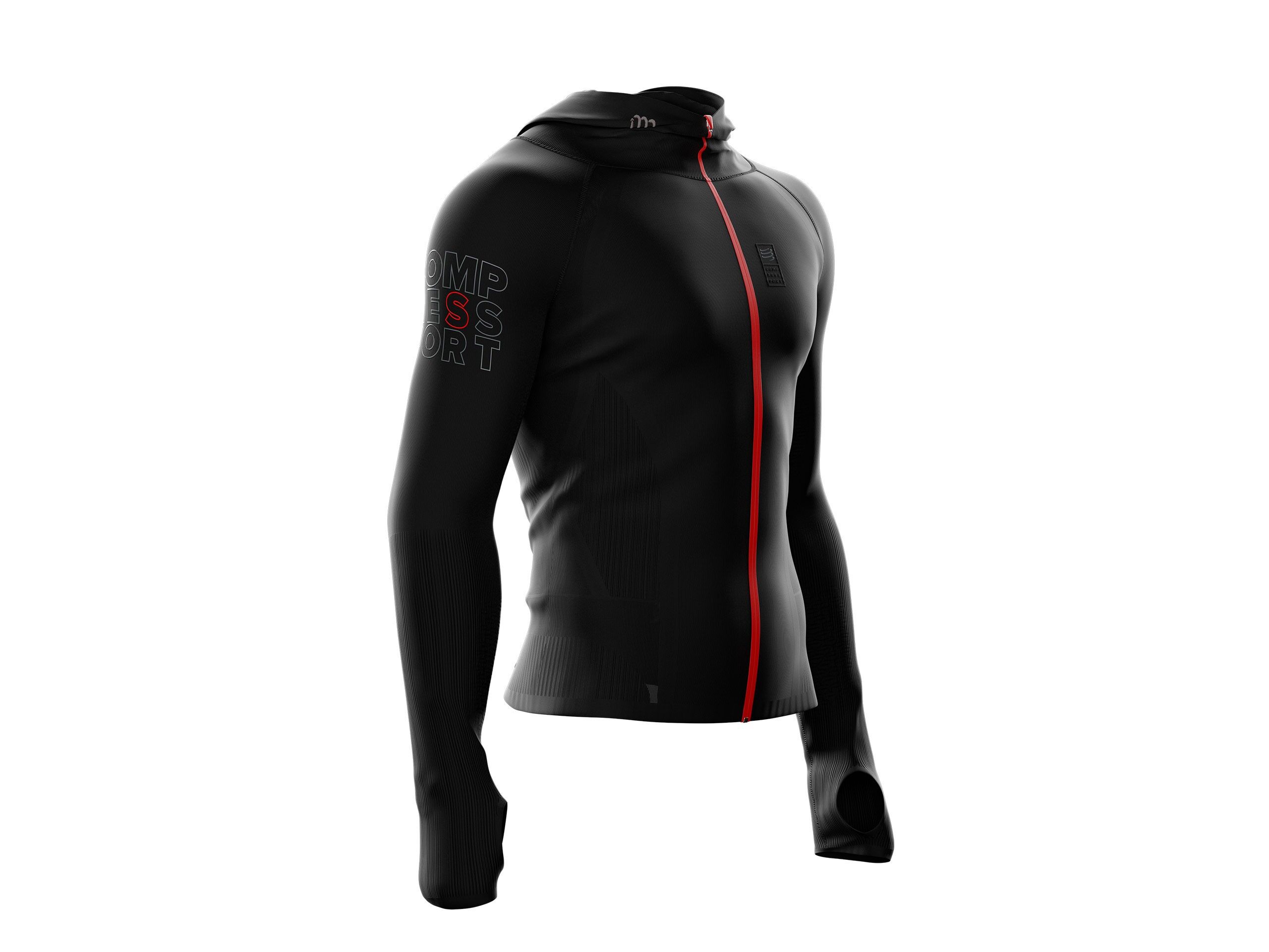 Compressport 3D Thermo Seamless Woodpulp Zip Hoodie - Maillot homme homme | Hardloop