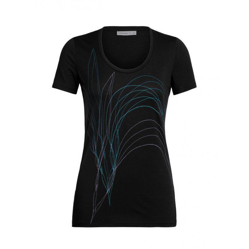 Icebreaker Tech Lite Short Sleeve Scoop Leaf - Koszulka z wełny Merino damska | Hardloop