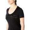 Icebreaker Tech Lite Short Sleeve Scoop Single Line Camp - Koszulka z wełny Merino damska | Hardloop