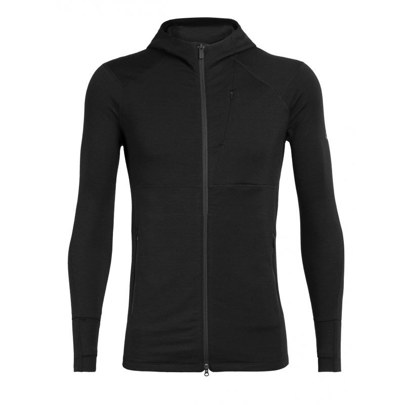 Icebreaker Quantum II Long Sleeve Zip Hood - Merinojacka Herr I Hardloop