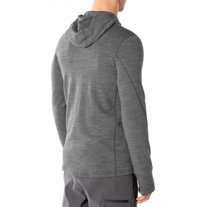Icebreaker Quantum II Long Sleeve Zip Hood - Merinojacka Herr I Hardloop