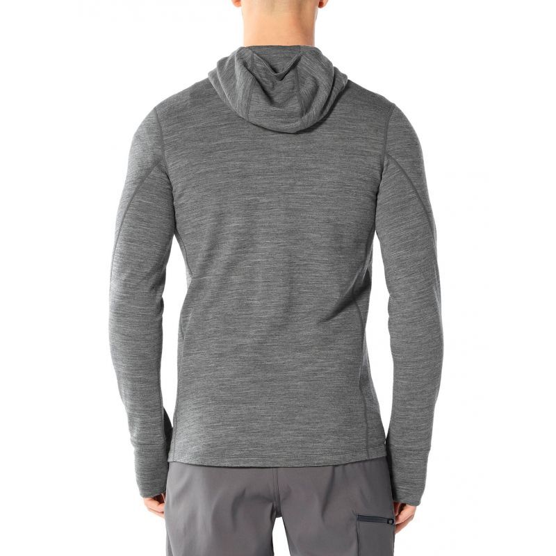 Icebreaker Quantum II Long Sleeve Zip Hood - Merinojacka Herr I Hardloop