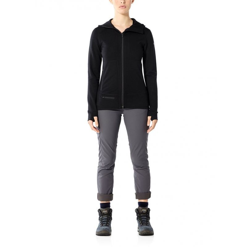 Icebreaker Quantum II Long Sleeve Zip Hood - Merino jacket - Women's I Hardloop