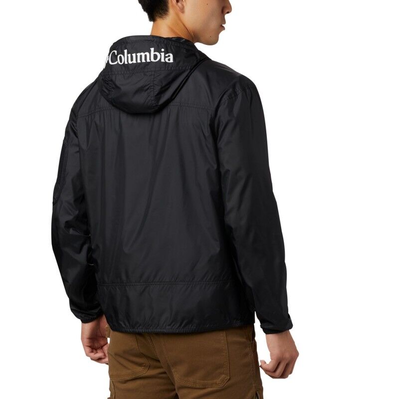 Columbia Mens Size L Windbreaker Jacket Black Wind-Resistant