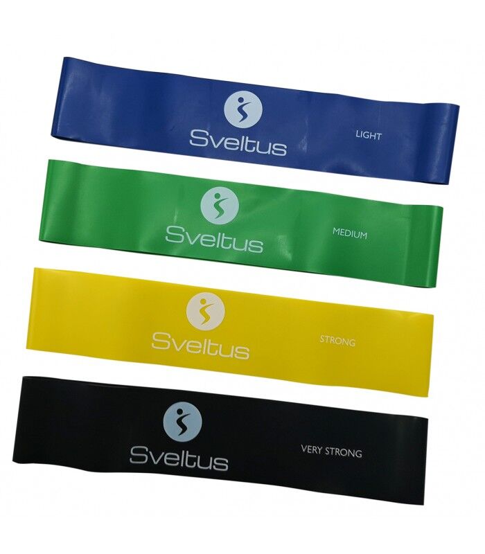 Sveltus Set de 4 bandes latex - Bande de musculation | Hardloop