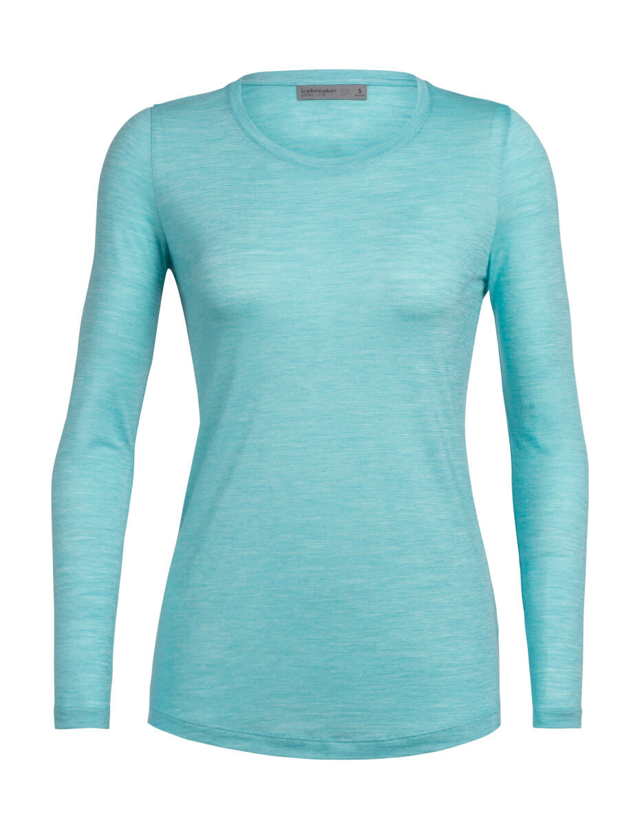 Icebreaker Sphere Long Sleeve Low Crewe - T-shirt en laine mérinos femme I Hardloop | Hardloop
