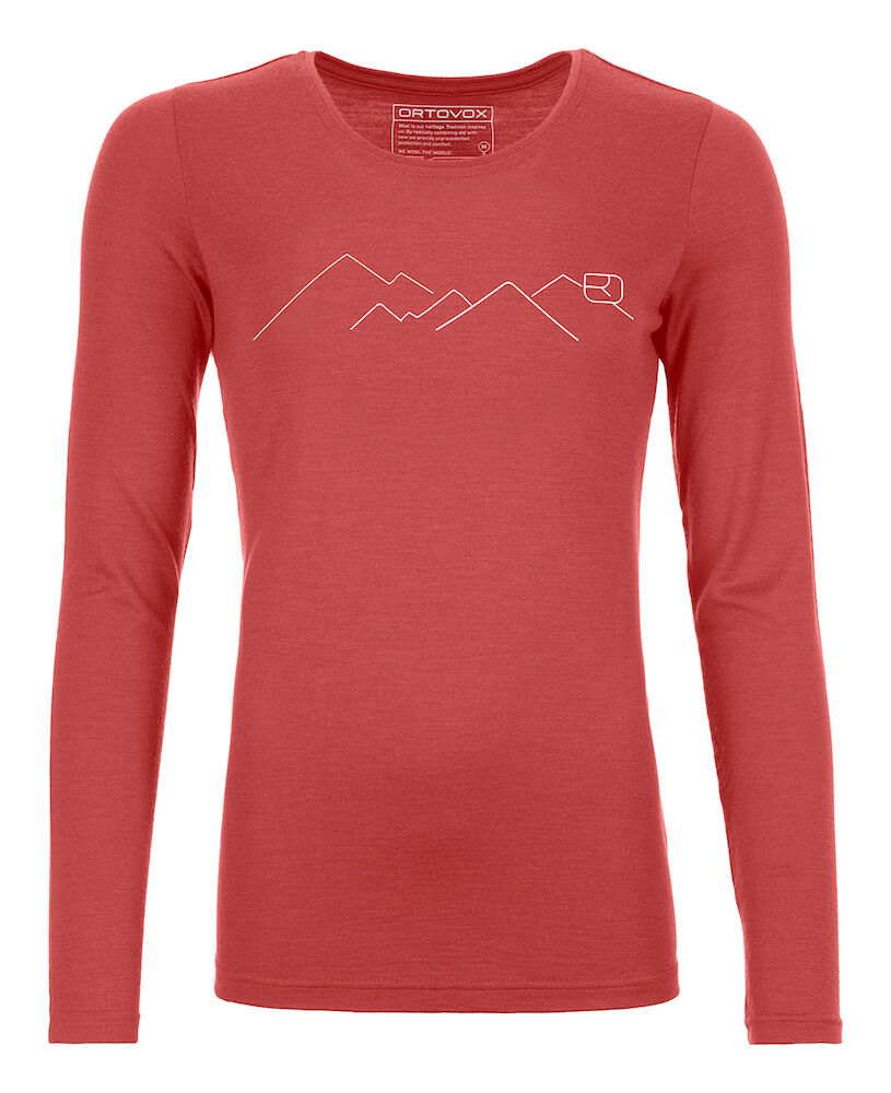 Ortovox 185 Merino Mountain LS - T-shirt en laine mérinos femme | Hardloop