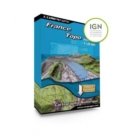 Twonav Carte France zone 1:25000 - Mapa topograficzna | Hardloop