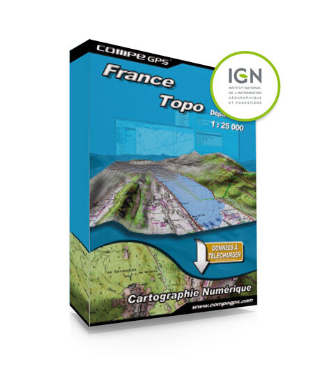 Twonav Carte France zone 1:25000 - Mapa topograficzna | Hardloop