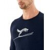 Icebreaker Mens 200 Oasis LS Crewe Fox Jump - Merino base layer - Men's I Hardloop