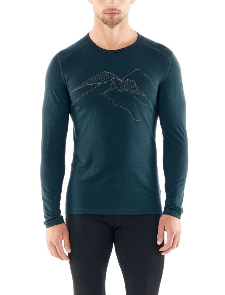 Icebreaker Mens 200 Oasis LS Crewe The Higher We Go - Merino base layer - Men's I Hardloop