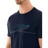 Icebreaker Mens Tech Lite SS Crewe Single Line Whale - Maglia merino - Uomo I Hardloop
