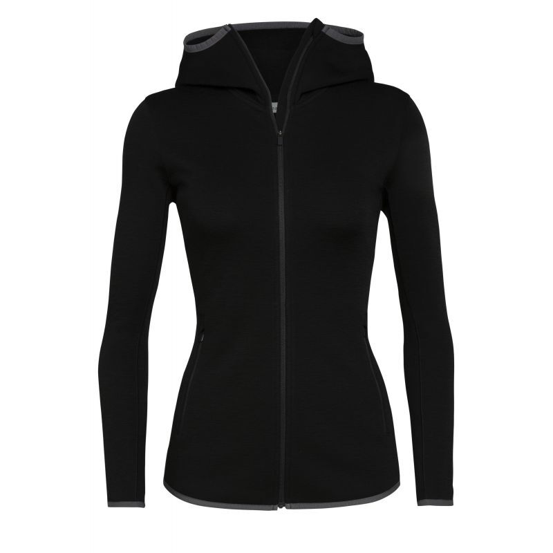 Icebreaker Wmns Elemental LS Zip Hood - Giacca in pile di merino - Donna I Hardloop