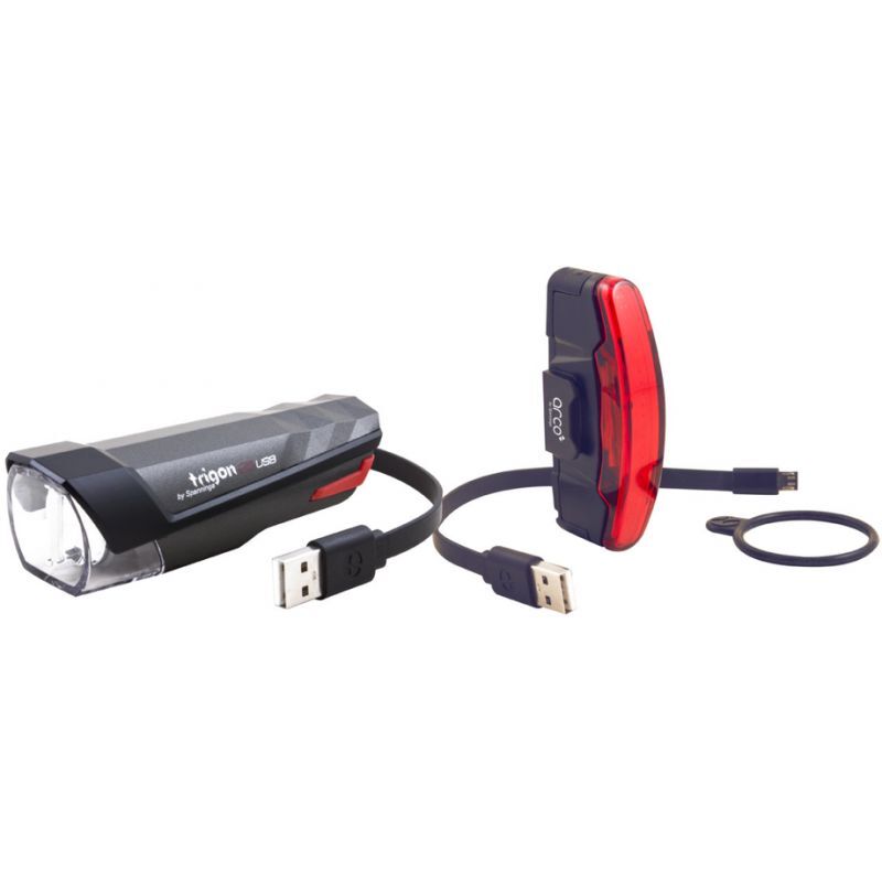 Spanninga Trigon set II USB - Bike front & rear lights
