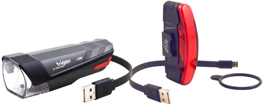 Spanninga Trigon set II USB - Fahrradlicht vorne & hinten