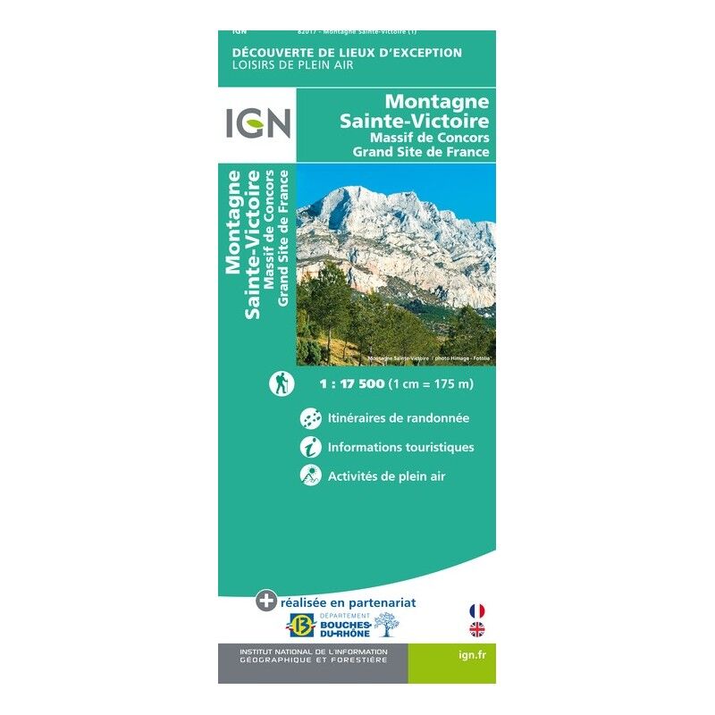 IGN Montagne Sainte Victoire Mapa topograficzna Hardloop