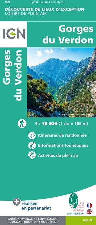 IGN Gorges Du Verdon - Carte topographique | Hardloop