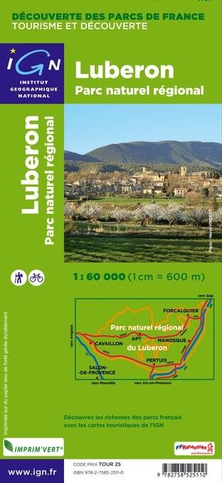 IGN P.N.R. Du Lubéron - Mapa topograficzna | Hardloop