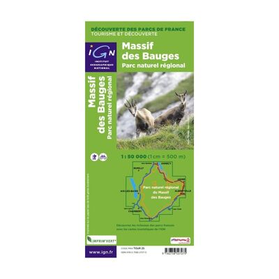 Pnr Massif Des Bauges - Mapa topograficzna
