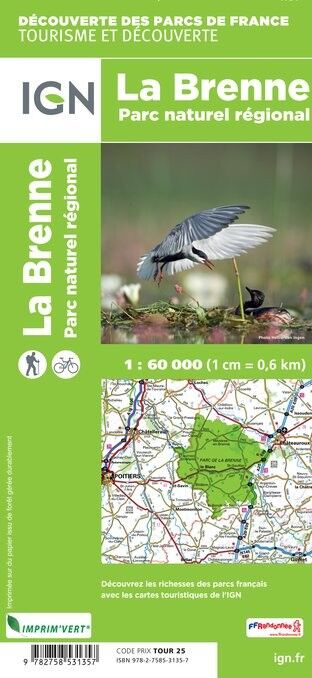 IGN P.N.R. De La Brenne - Carte topographique | Hardloop