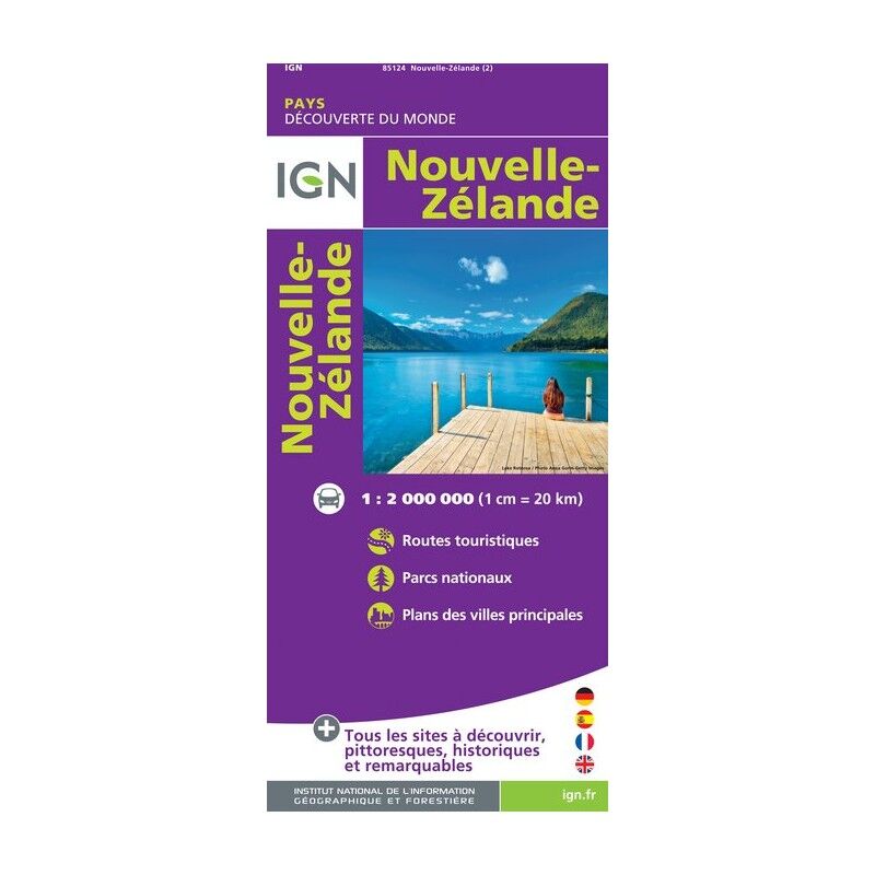 Nouvelle-Zélande - Mapa topográfico