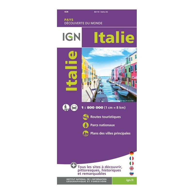 Italie - Mapa topográfico