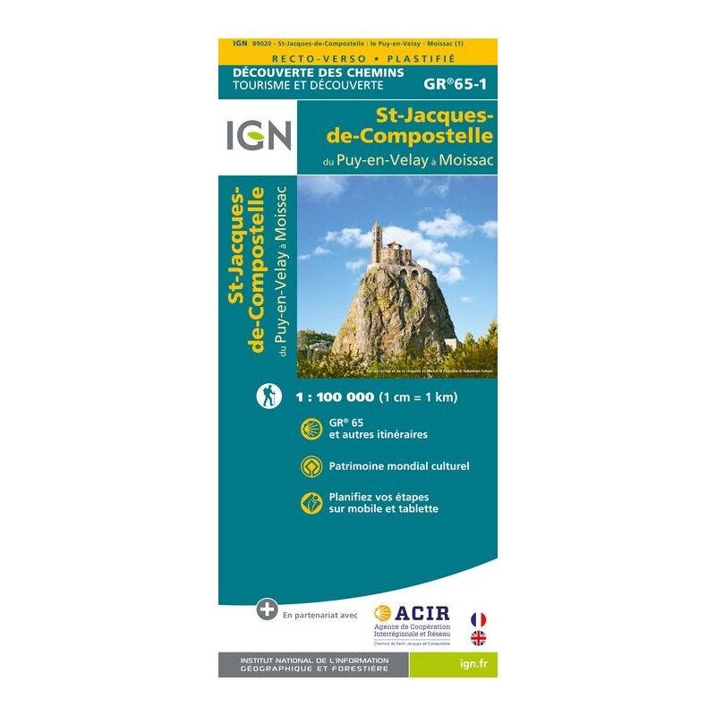 IGN St Jacques. Le Puy / Moissac - Carte topographique | Hardloop