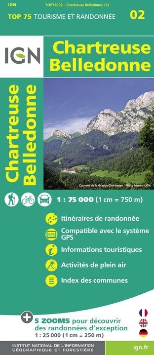IGN Chartreuse Belledonne - Carte topographique | Hardloop