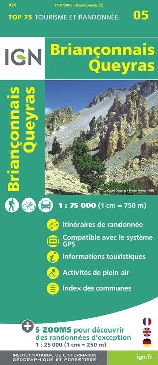 IGN Briançonnais Queyras - Mapa topograficzna | Hardloop
