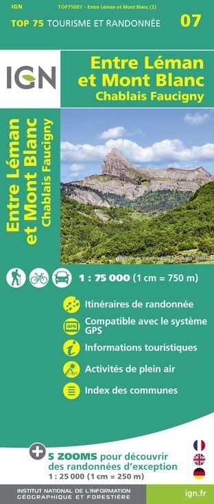 IGN Entre Léman Et Mont-Blanc - Mapa topograficzna | Hardloop