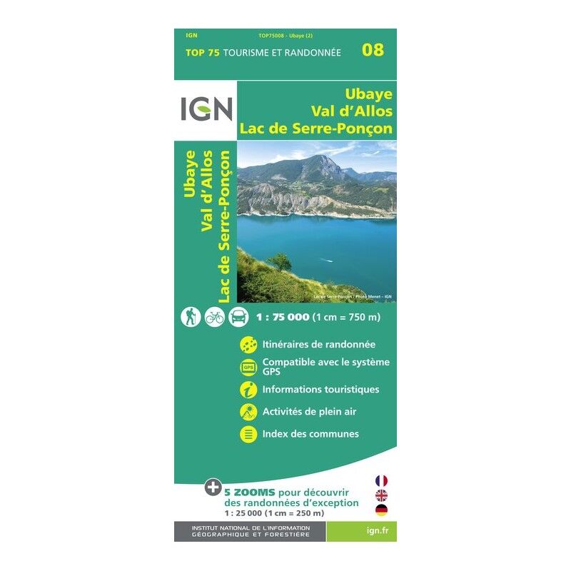 IGN Ubaye / Val-D'Allos / Lac De Serre-Ponçon