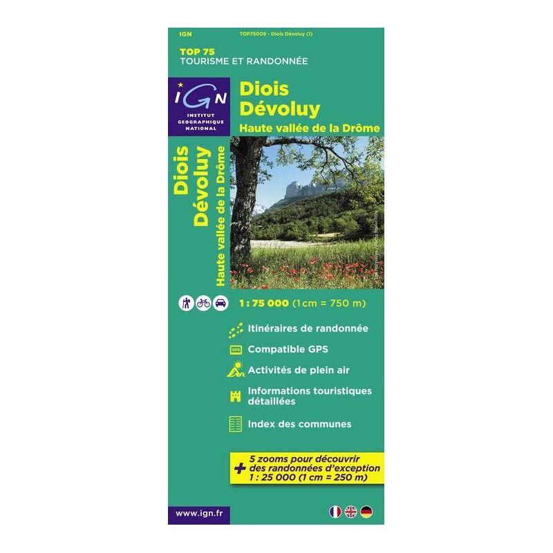 Diois / Devoluy / Hautevallée De La Drome - Mapa topográfico
