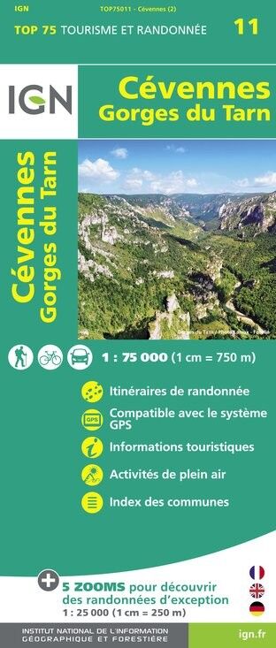 IGN Cevennes / Gorges-Du-Tarn - Carte topographique | Hardloop