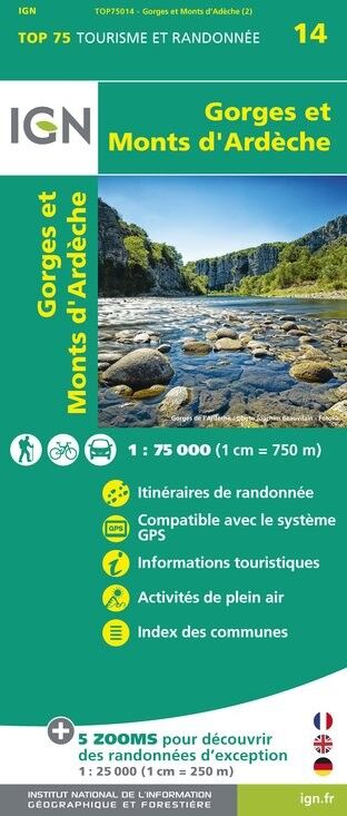 IGN Gorges Et Monts-D'Ardêche - Carte topographique | Hardloop