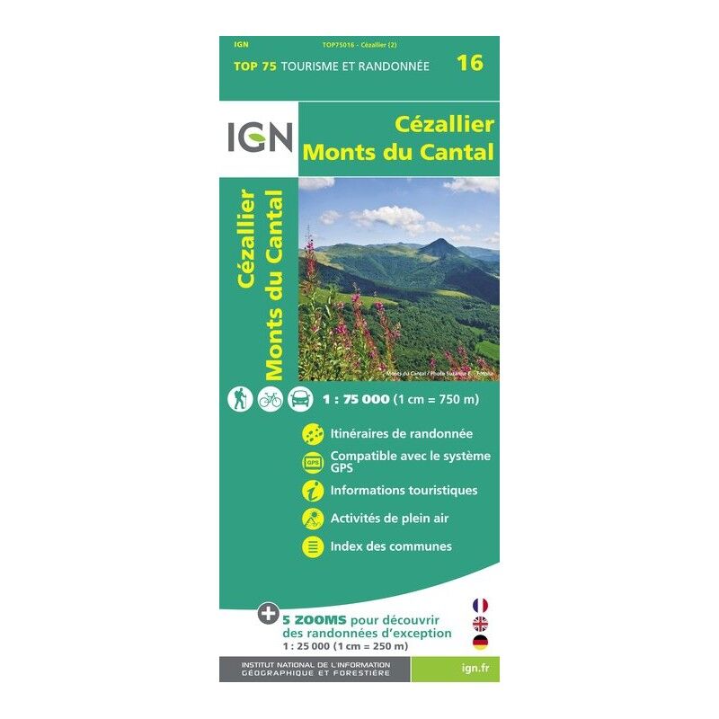 Cézallier / Monts-Du-Cantal - Carte topographique