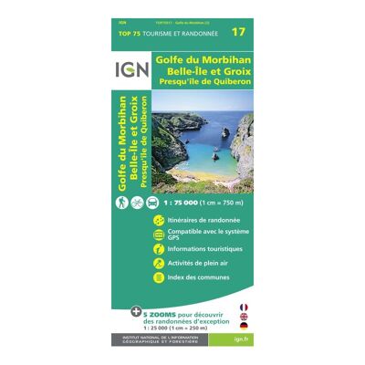 Golfe-Du-Morbihan / Ile-De-Groix / Belle-Ile / Presqu'Île-De-Quiberon - Carte topographique