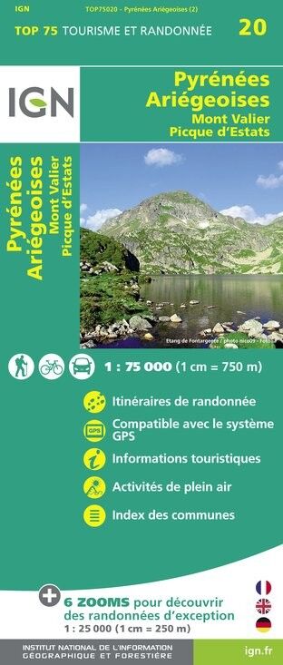 IGN Pyrénées-Ariégeoises / Mont-Valier / Pic-D'Estats - Carte topographique | Hardloop